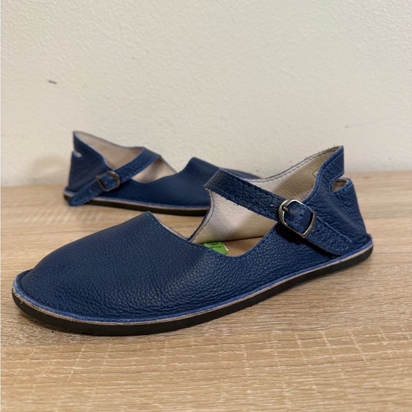 Softstar Merry Jane Shoes Women’s Sz 7 Blue Leather Barefoot Grounding Flats - Picture 11 of 11